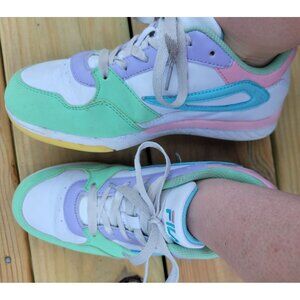 Fila MULTIVERSE PASTELRAINBOW VEGAN LEATHER SNEAKERS SHOES WOMEN'S WOMAN'S 5
